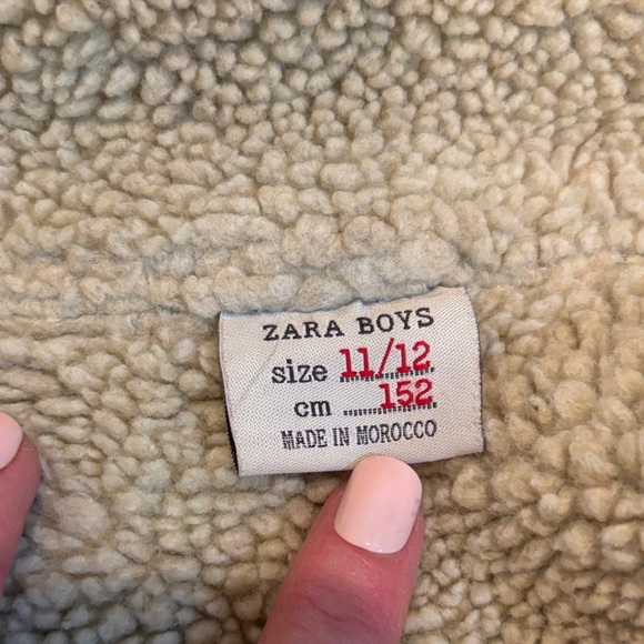Zara Boys Denim Jacket with Sherpa Lining - Picture 3 of 3